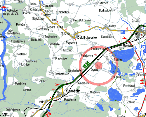 mapa okolí